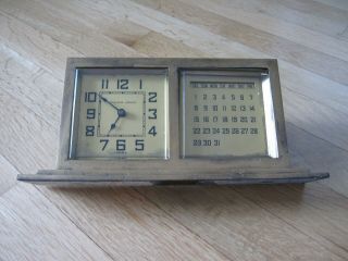 Vintage Chelsea 8 - Day Desk Clock W/calendar S/n 196831 Spaulding - Gorham Runs