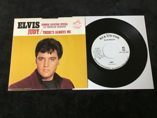 Elvis Presley 45 Promo 47 - 9287 Judy/there’s Always Me White Label Beauty Nm/nm