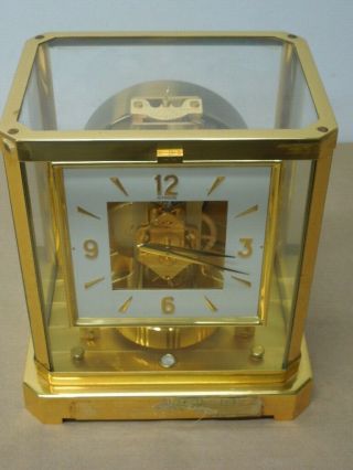 Vintage Jaeger Lecoultre Atmos Swiss Mantel Clock 15 Jewels As - Is/repair