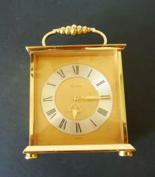 Bucherer Imhof 8 Day Swiss Movement Clock/ Design/heavy Brushed Brass