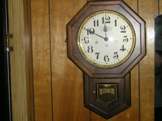 Vtg England Clock Co.  Regulator Franz Hermle West Germany 351 - 0202