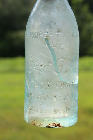 Montgomery Alabama Straight Side Coca Cola Bottle Mid Script Ala Rare Aqua Root