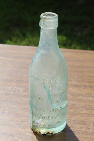 Montgomery Alabama Straight Side Coca Cola Bottle Mid Script Ala Rare Aqua Root 2