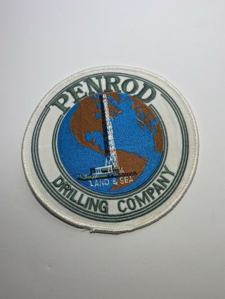 Vintage Penrod Gas & Oil Drilling Company Logo Patch 6 "