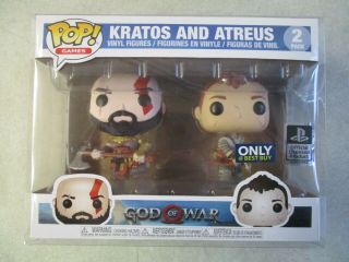 Funko Pop Games God Of War 2 Pack Kratos And Atreus Best Buy Exclusive Mib