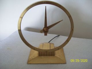 Jefferson Golden Hour Mystery Vintage Mid - Century Modern Clock 580 - 101