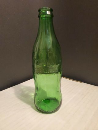 Vintage Dark Green Glass Coca - Cola Bottle French & English No Flaws