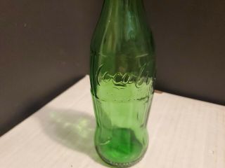 Vintage DARK GREEN Glass Coca - Cola Bottle French & English No Flaws 3