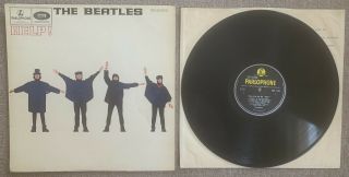 The Beatles Help 12” Lp Album Parlophone Records Mono Pmc 1255 Uk 1st Ex 549 - 2