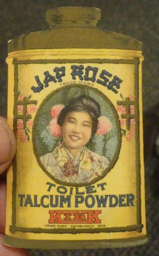 C1890 Jap (anese) Rose Toilet Talcum Powder Trade Card - Jas S Kirk Co,  Chicago