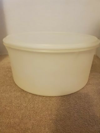 Vintage Tupperware Sheer Carry All Container 32 Cups 256 - 1 224 Round Cake 3