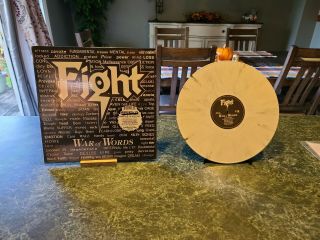 Fight War Of Words 2019 Rsd White W/ Black Vinyl Real Gone Music Ltd 1500 Copies