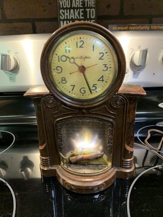 Vintage Master Crafters Electric Fireplace Mantle Clock