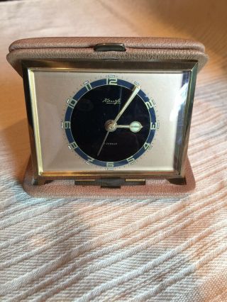 Vintage Kienzle Travel Alarm Clock Made In Germany Us Zone