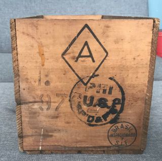 Vintage Armour ' s Star Corned Beef Wooden Crate Product of Brazil 2