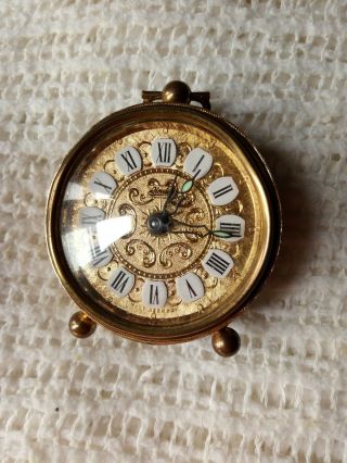 Vintage Linden Travel Alarm Clock Or Restoration Made In Germany