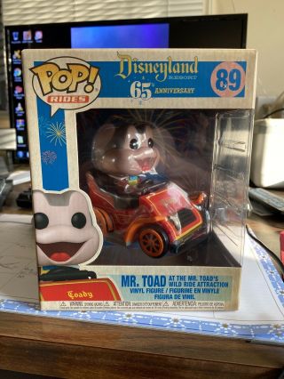 Funko Pop Rides Disneyland 65th Anniversary Mr Toad Wild Ride 89—in Hand