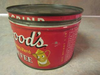 VINTAGE ATWOOD ' S 1 LB.  COFFEE TIN CAN 