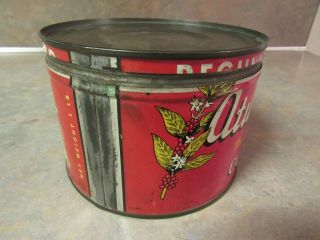 VINTAGE ATWOOD ' S 1 LB.  COFFEE TIN CAN 