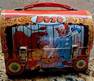 1963 Aladdin Bozo The Clown Metal Dome Lunchbox