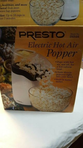 Presto Electric Hot Air Popcorn Popper 04846