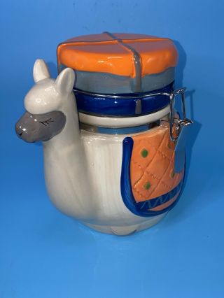 Llama Hinged Jar Novelty Treat Stash Kitchen Canister By Boston Warehouse