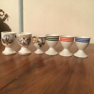 6 - Vintage Egg Cups Germany & Japan