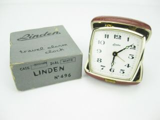 Vintage Linden Travel Alarm Clock No.  496