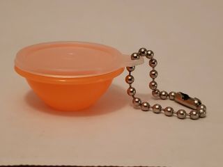 Tupperware Keychain Miniature Wonderlier Bowl Neon Orange