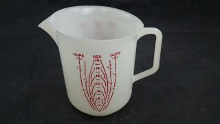 Vintage Tupperware Measuring Cup 2 2c 16oz Red Letters Lettering 134