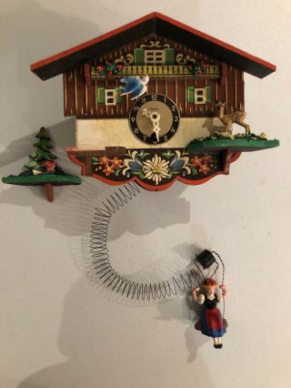 Vintage Antique Heco German Cuckoo Clock Wooden Home Decor