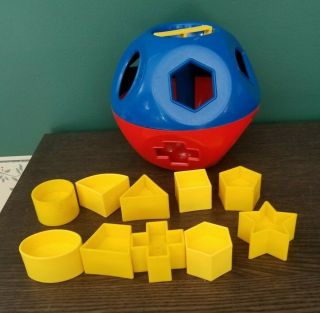 Tupperware Shape O Toy Ball Tuppertoys Shapes Sorter - Complete With 10 Shapes