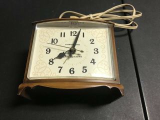 Vintage General Electric Clock Model 7280ka Wood Clock,  Mid Century Usa Desk