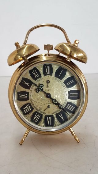 Florn Double Bell Brass Alarm Clock