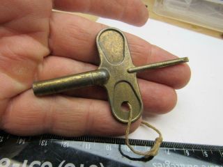 Vintage Grand Father Clock Key & Screwdriver Combo Old (20a2)