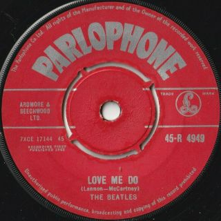 Beatles 45: Love Me Do B/w P.  S.  I Love You Uk Parlophone 45 - R 4949 Red G/g 1962