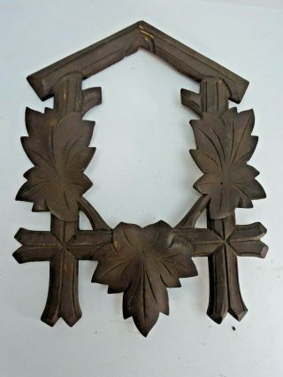 Wooden Frame For Front Of A Cuckoo Clock 8 " Wide By 10 " Long