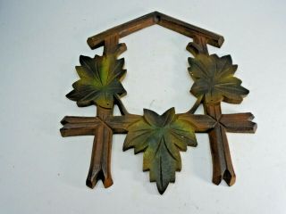 Colored Wooden Frame For Front Of A Cuckoo Clock 8 1/4 " Wide By 9 1/2 " Long