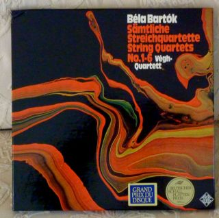 Bela Bartok String Quartets 1 - 6 Vegh - Quartett 3 Lp Box Set Teldec German Disc Nm