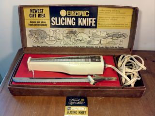 Vintage General Electric Ge Carving Slicing Knife Model Ek - 1 Box