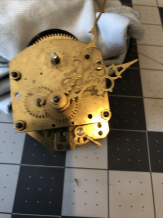 Vintage Endura Clock Movement Germany With Hands Key Wind Repair