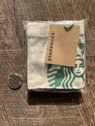 Starbucks Mini Canvas Tote Bag,  White,  - Rare