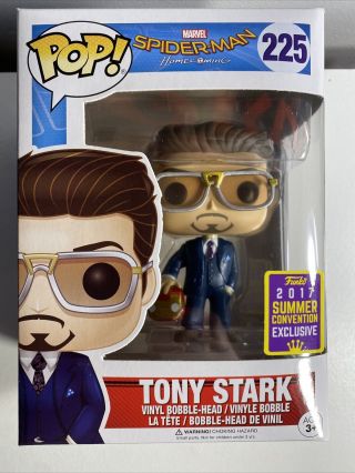 Funko Pop Marvel Spider - Man Homecoming Tony Stark 2017 Convention Exclusive