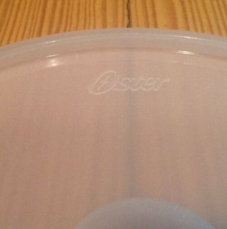Oster Food Processor Accessory 5900 - 06 Part,  Clear Snap On Cover For Work Bowl 3