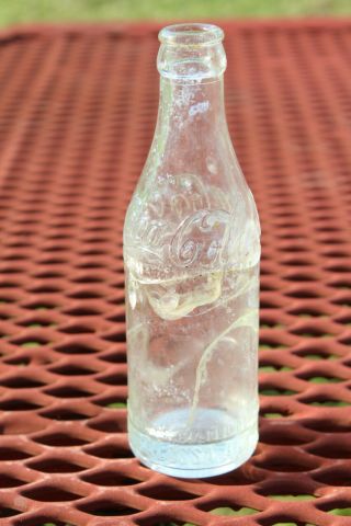 Tuscaloosa Alabama Straight Side Coca Cola Bottle Shoulder Script Ala AL Rare 2