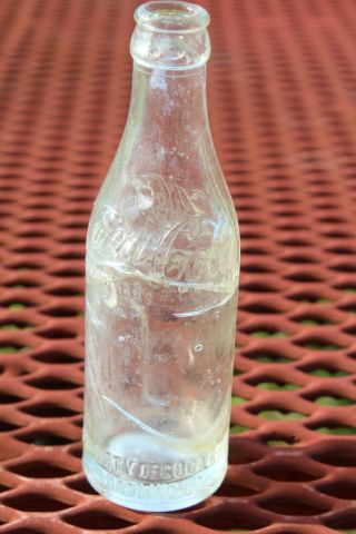 Tuscaloosa Alabama Straight Side Coca Cola Bottle Shoulder Script Ala AL Rare 3