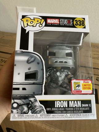 Iron Man Mark 1 Sdcc 2018 Exclusive W/ Sdcc Sticker W/ Pop Protector