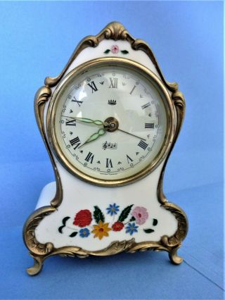 Vintage Reuge Wind - Up Musical Alarm Clock: German/swiss,  " What A Day "