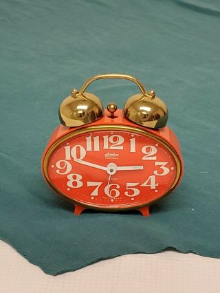 Vintage Linden Blackforest Wind - Up Alarm Clock - German Made Bin4