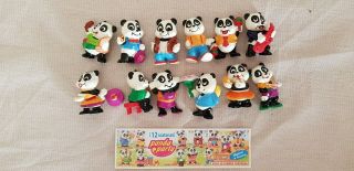 Kinder Surprise Ferrero Figures Panda Party Family Cake Toppers,  1 Paper Top Rar